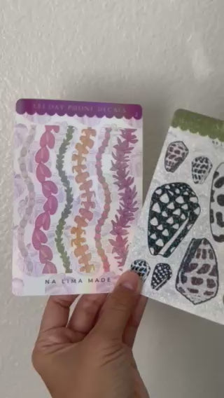 Hebrew Shells / Lei strand phone decal sticker sheet
